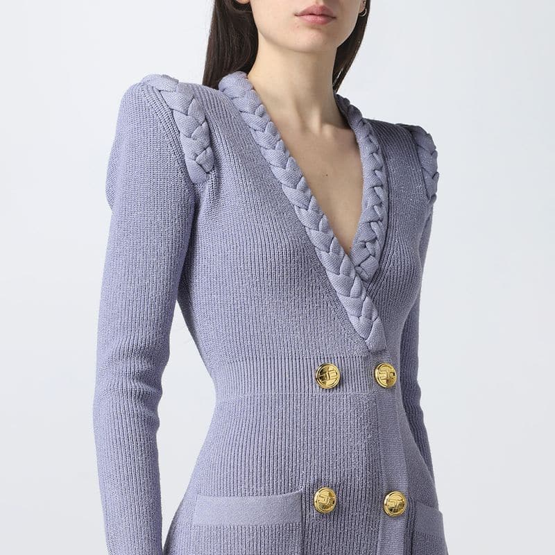 ELISABETTA FRANCHI Coat Dress in Viscose Rib Knit 3 result