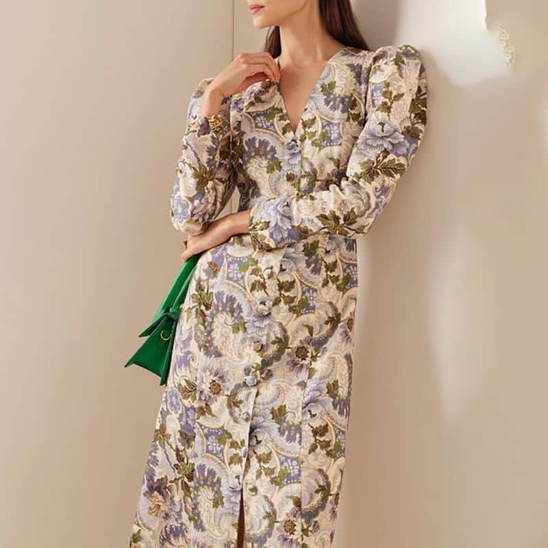 ALÉMAIS Womens Phillipa Printed Linen Maxi Dress 3 result