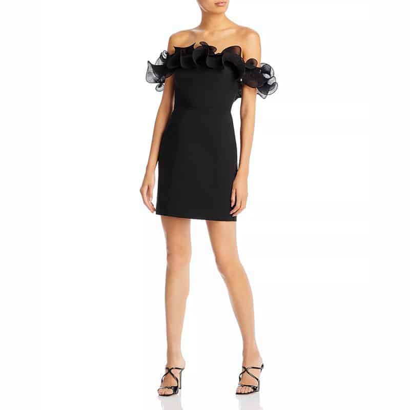 MILLY Gizelle Ruffled Off the Shoulder Mini Dress 2 result