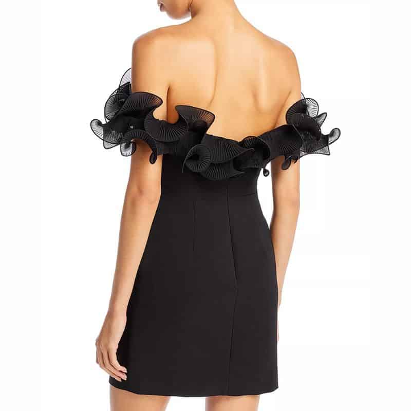 MILLY Gizelle Ruffled Off the Shoulder Mini Dress 3 result