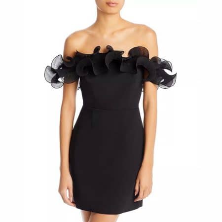 MILLY Gizelle Ruffled Off the Shoulder Mini Dress result