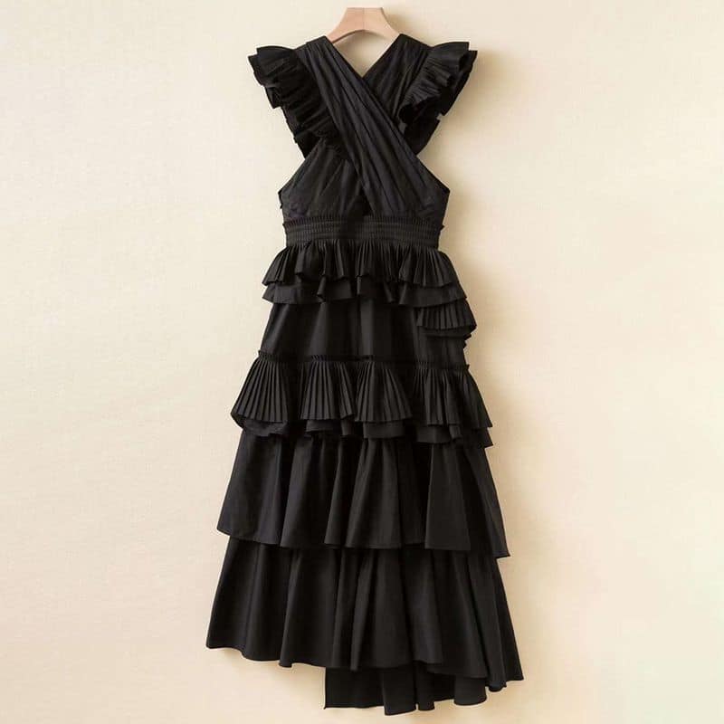 Ulla Johnson Aurore Tiered Cotton Dress black 10 result