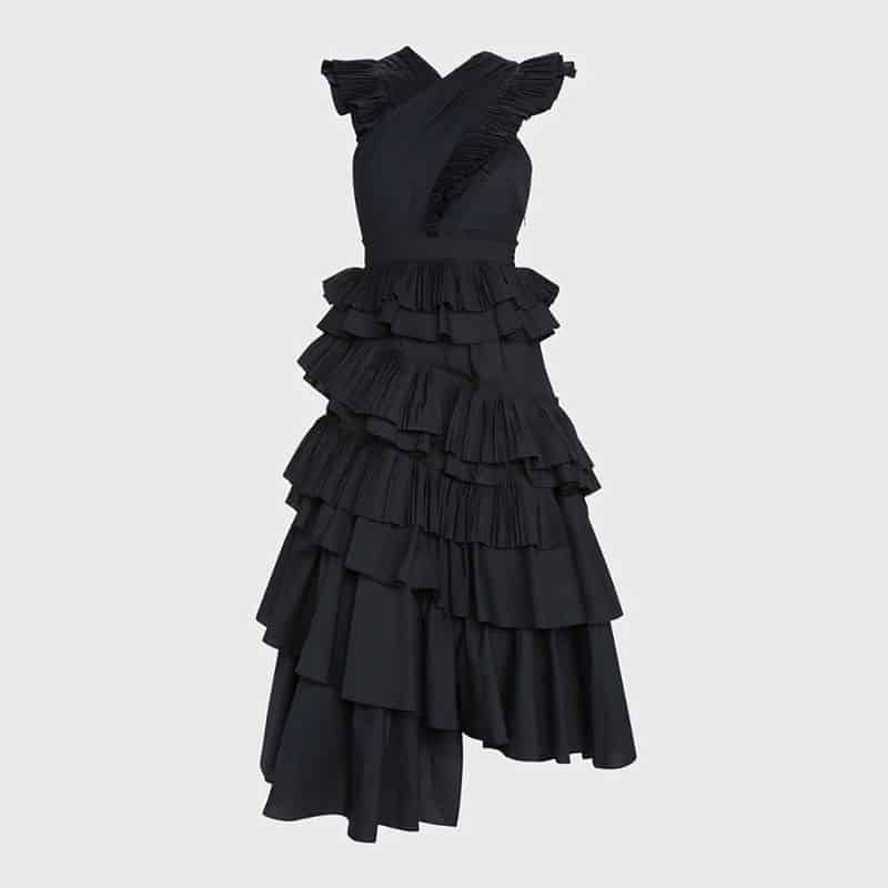 Ulla Johnson Aurore Tiered Cotton Dress black 5 result