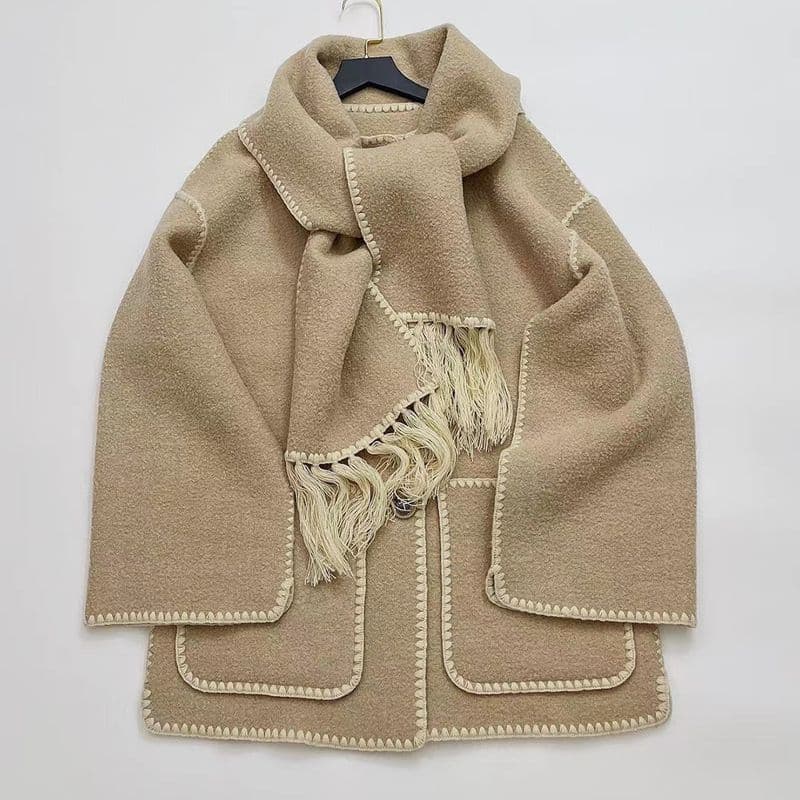 TOTEME Draped fringed wool blend jacket 10 result