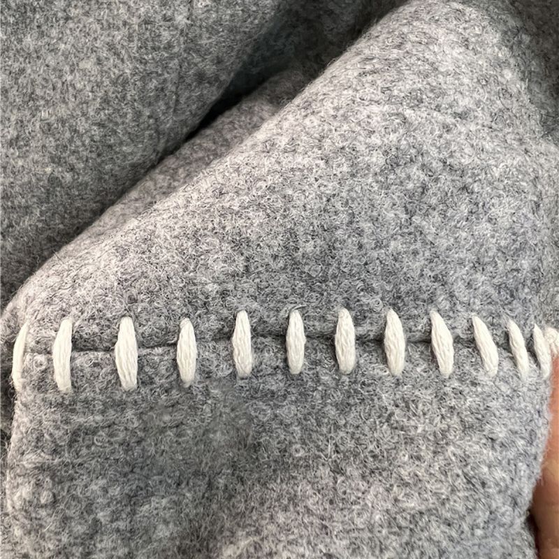 TOTEME Draped fringed wool blend jacket grey 9 result