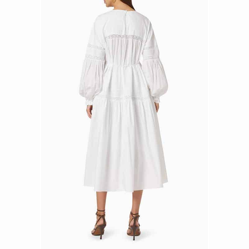 joslin Marlo Organic Cotton Midi Smock Dress White 3 result
