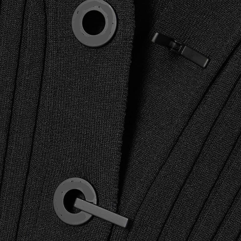DION LEE LATCH HOOK CARDIGAN DRESS black 4 result