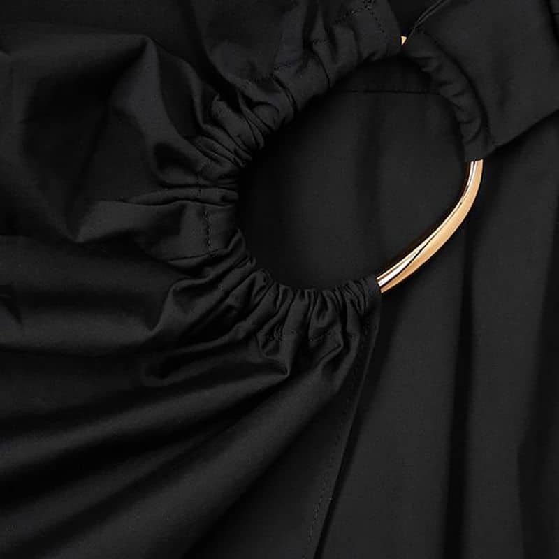Veronica Beard Afton Draped Shirt dress black 5 result