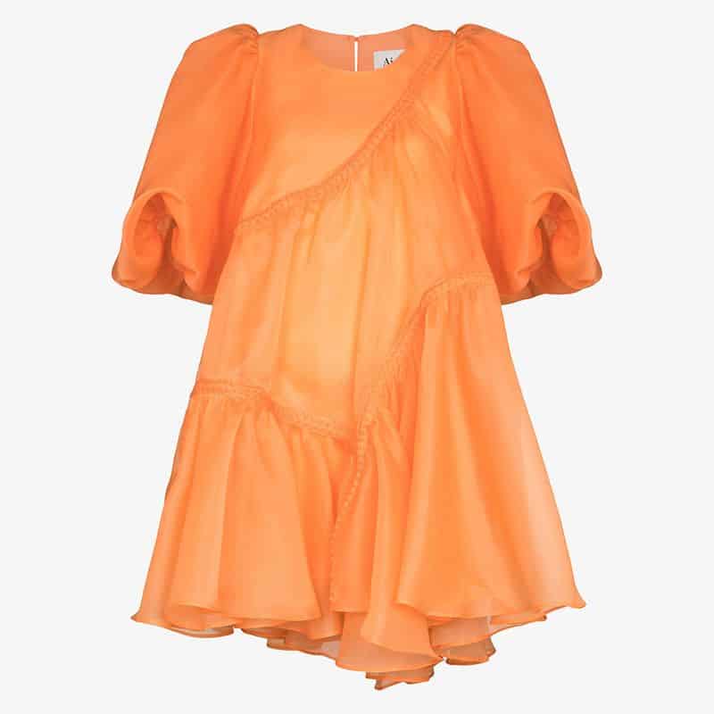 Aje Riviera Puff Sleeve Dress orange 5 result