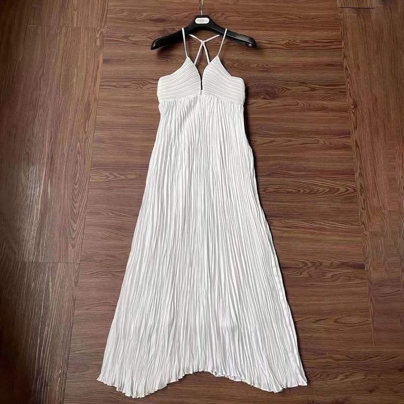 A.L.C. Angelina Pleated Midi Dress white 9 result