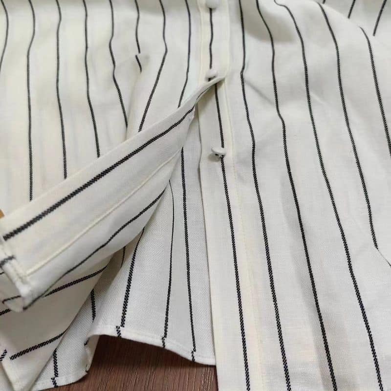 Derek Lam 10 Crosby Maya Stripe Linen & Cotton Twist Front Dress 6 result