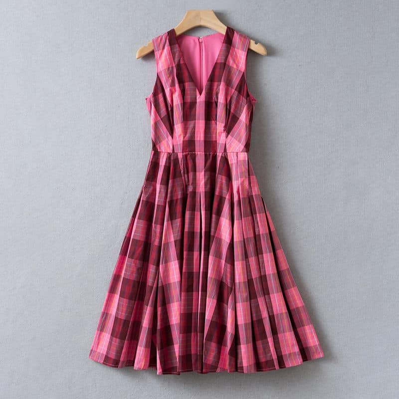 KATE SPADE PINK CHECKED DRESS 9 result