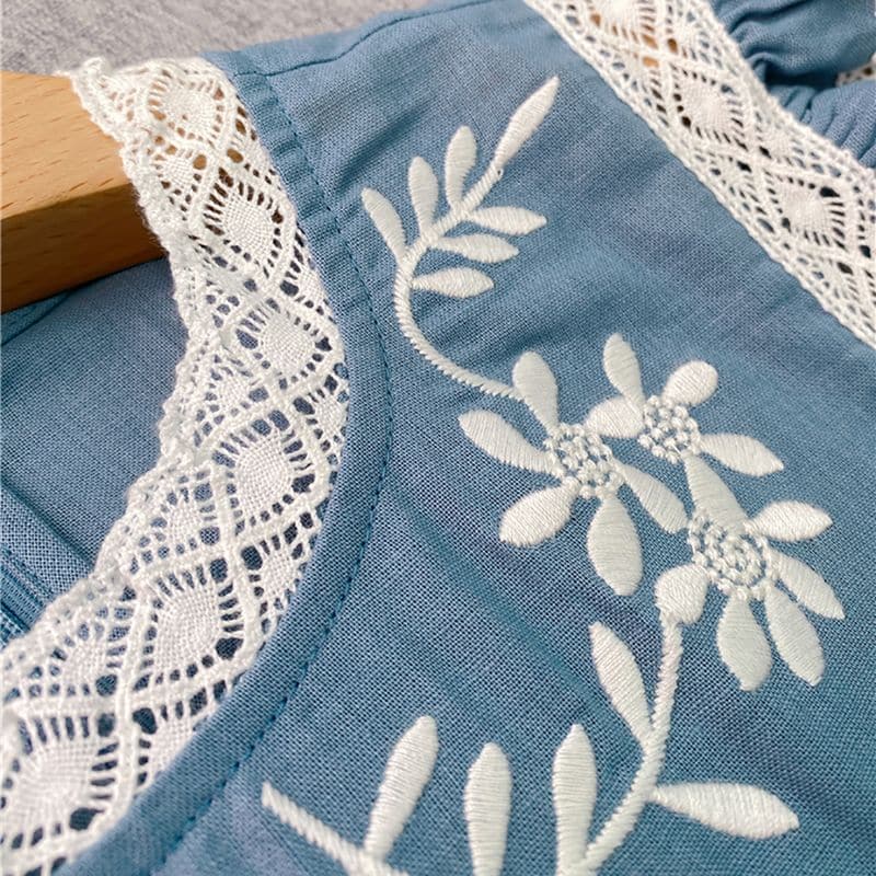 Sea Chambray Kyla Embroidery Sleeveless Dress 9 result