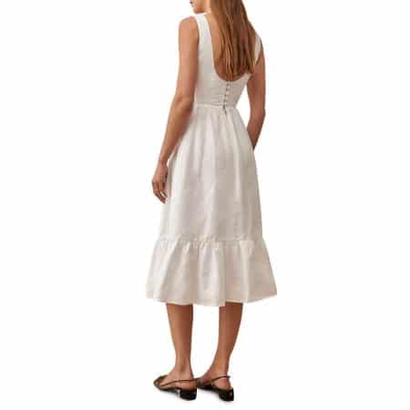 reformation Bucatini Sleeveless Linen Midi Dress 2 result