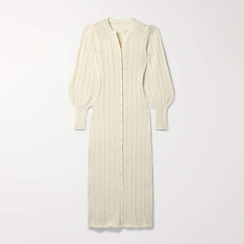DÔEN Rosie pointelle knit alpaca and silk blend midi dress result