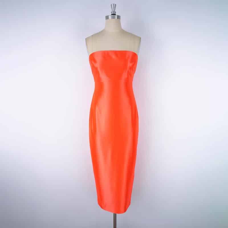 Milly Opal Satin Strapless Dress 12 result