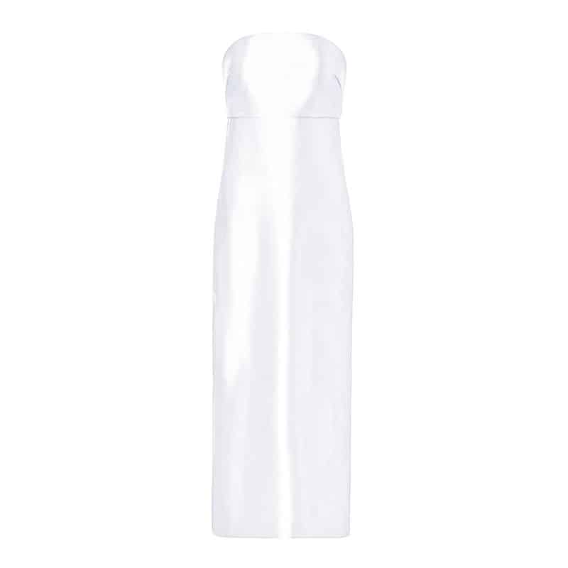 Milly Opal Satin Strapless Dress white 13 result