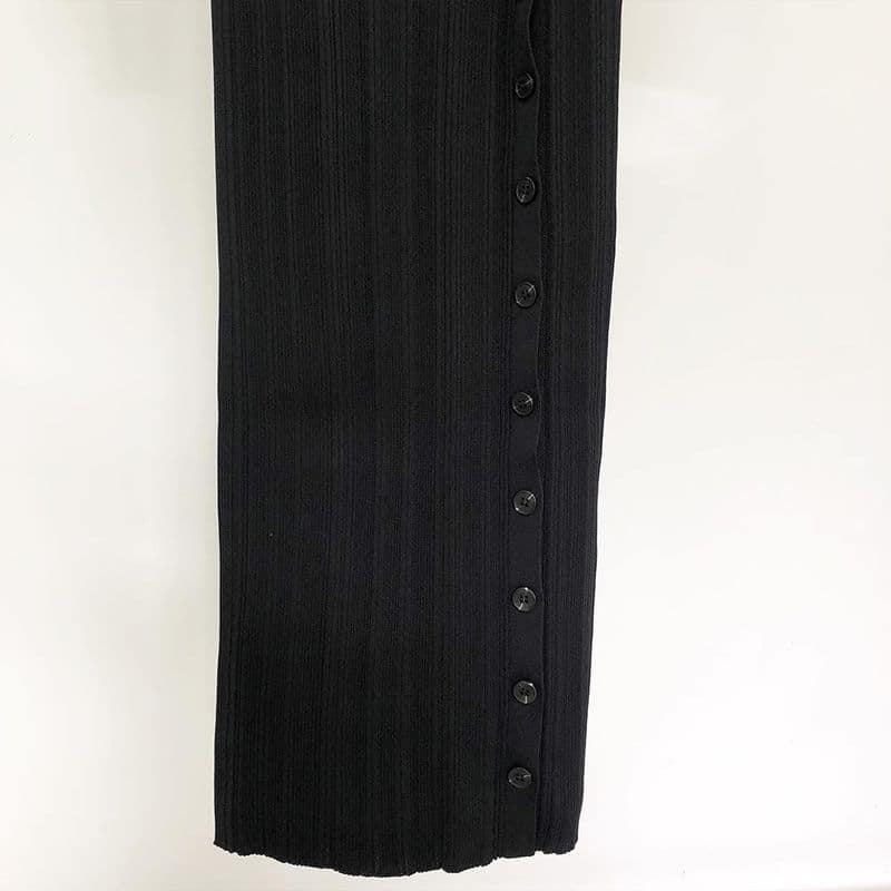 SELF PORTRAIT Rib Knit Midi Dress black 13 result