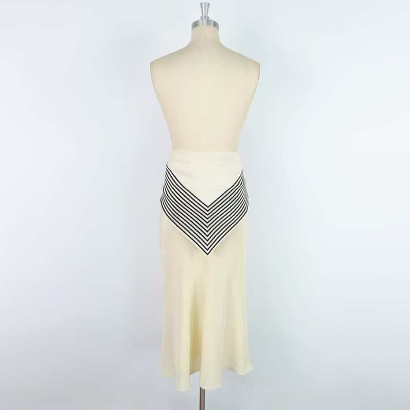 TOTEME Stripe Scarf Waist Silk Skirt 10 result