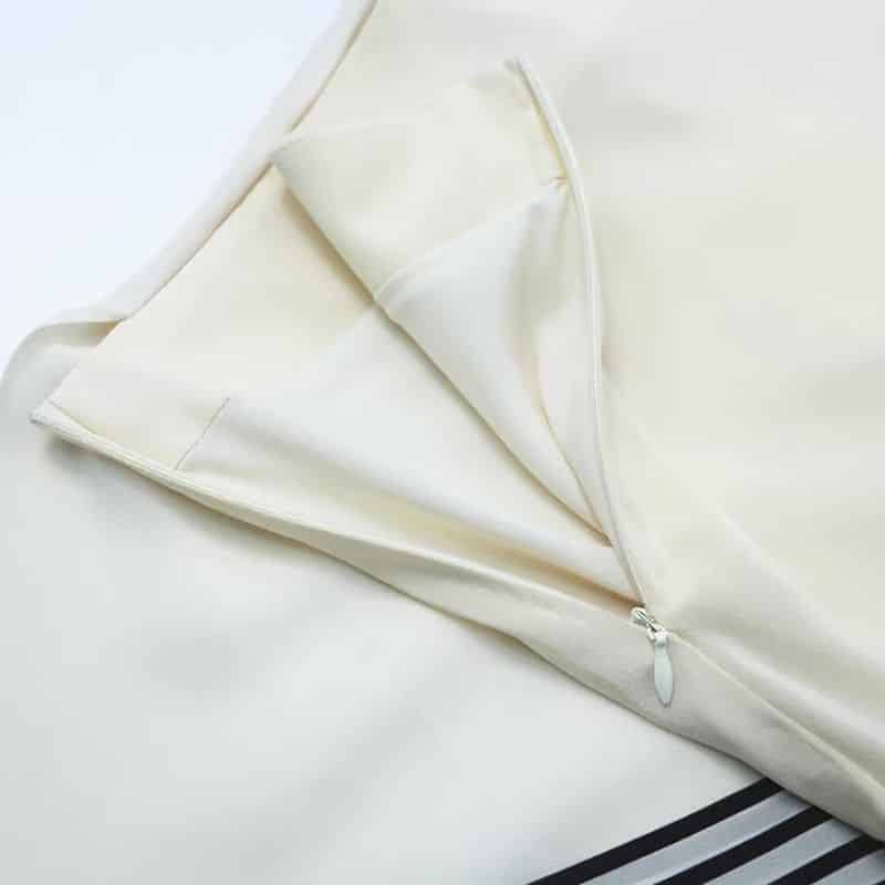 TOTEME Stripe Scarf Waist Silk Skirt 12 result