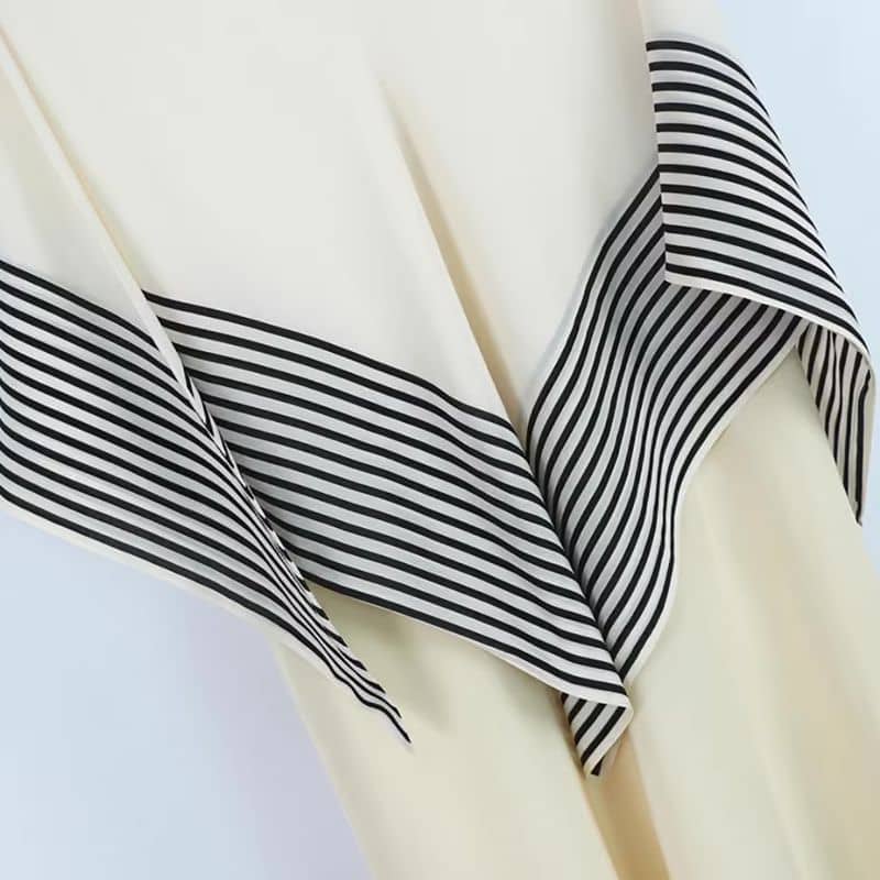 TOTEME Stripe Scarf Waist Silk Skirt 13 result