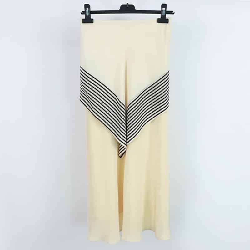 TOTEME Stripe Scarf Waist Silk Skirt 14 result