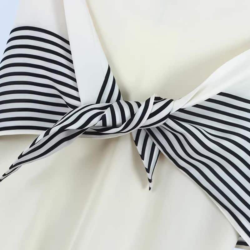 TOTEME Stripe Scarf Waist Silk Skirt 16 result