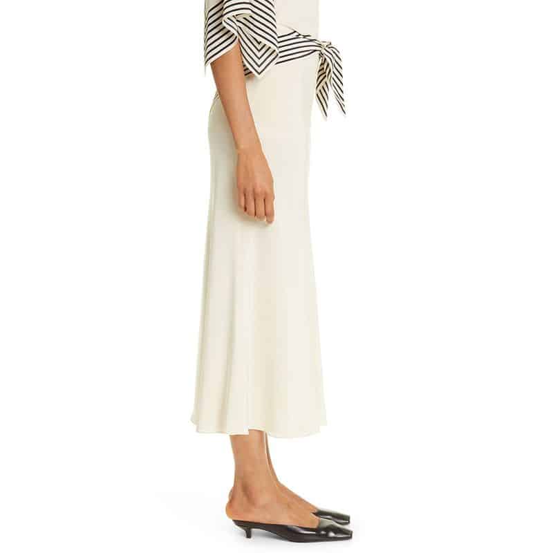 TOTEME Stripe Scarf Waist Silk Skirt 4 result