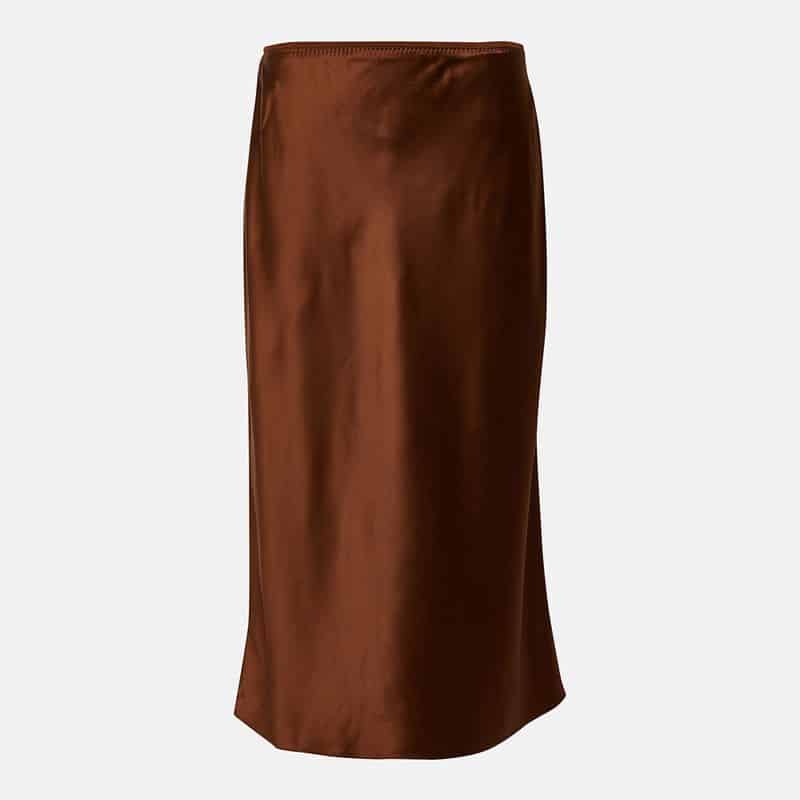 JOSEPH Isaak silk midi skirt brown result