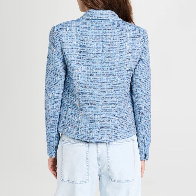 L'AGENCE Brooke Double Breasted Tweed Crop Blazer 2 result