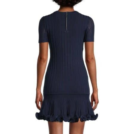 Milly Short Sleeve Fit And Flare Rib Dress 5 result
