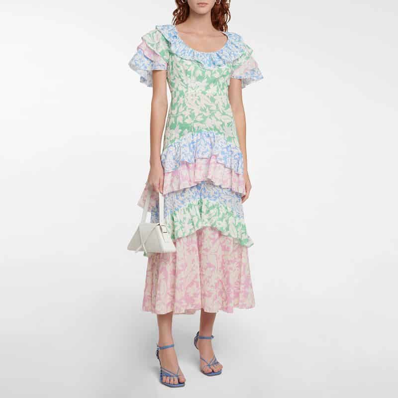RIXO Benita printed cotton tiered maxi dress 2 result
