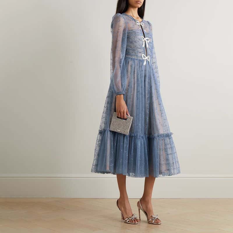 SALONI Camille Tulle Bugle Bows Dress 2 result