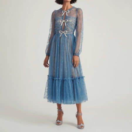 SALONI Camille Tulle Bugle Bows Dress 6 result