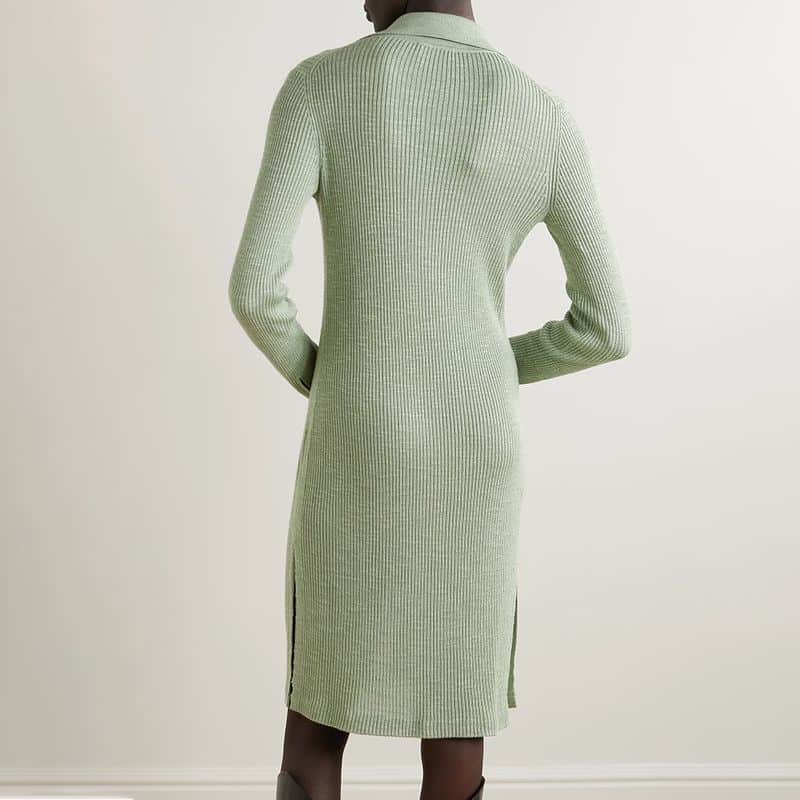 THEORY Ribbed cotton blend shirt dress 3 result