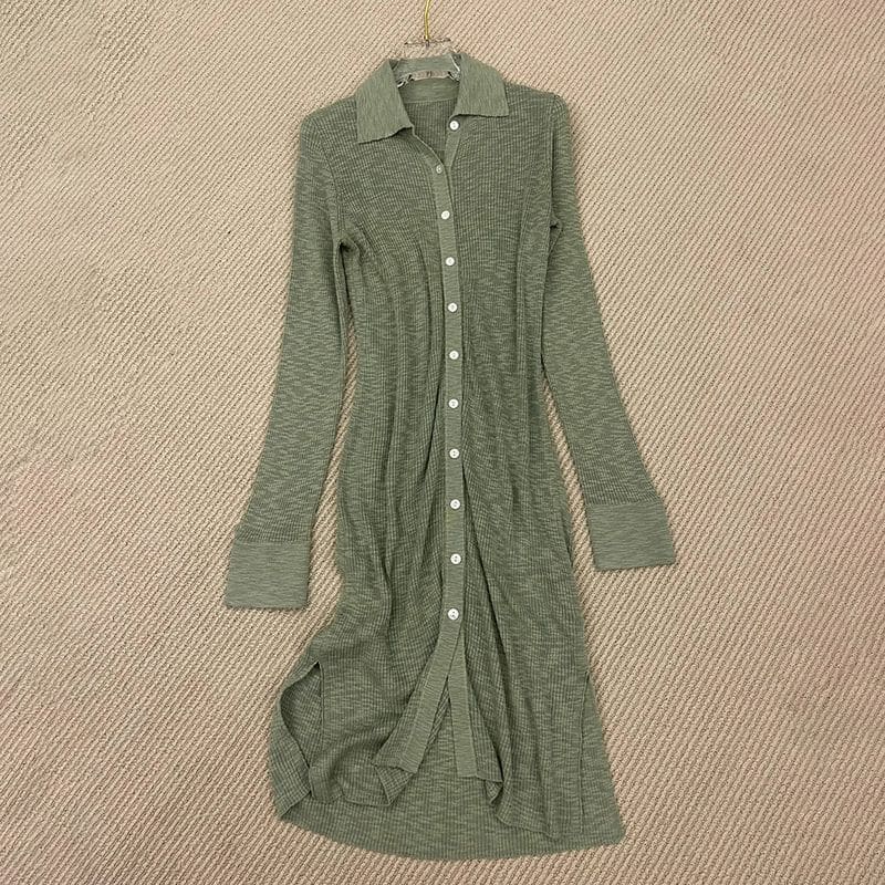THEORY Ribbed cotton blend shirt dress 5 result