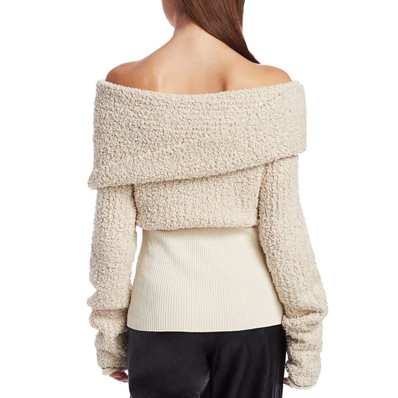 3.1 PHILLIP LIM Off The Shoulder Bouclé Wrap Sweater 2 result