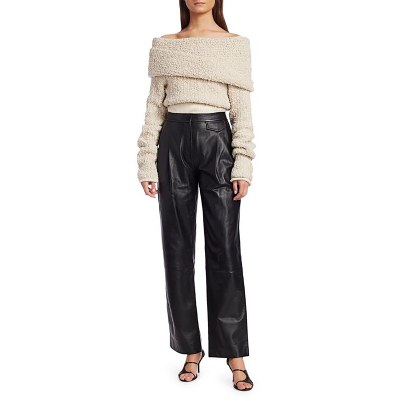 3.1 PHILLIP LIM Off The Shoulder Bouclé Wrap Sweater 8 result