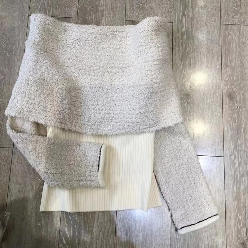 3.1 PHILLIP LIM Off The Shoulder Bouclé Wrap Sweater 9 result