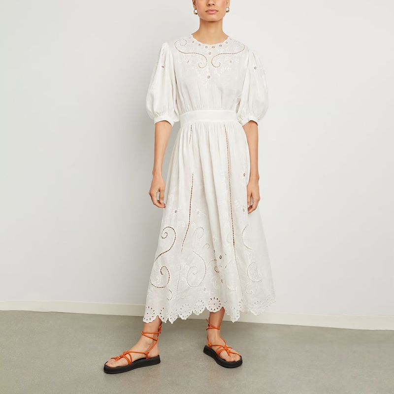 All That Remains Ines Hand Cut Lace midi Dress 3 result
