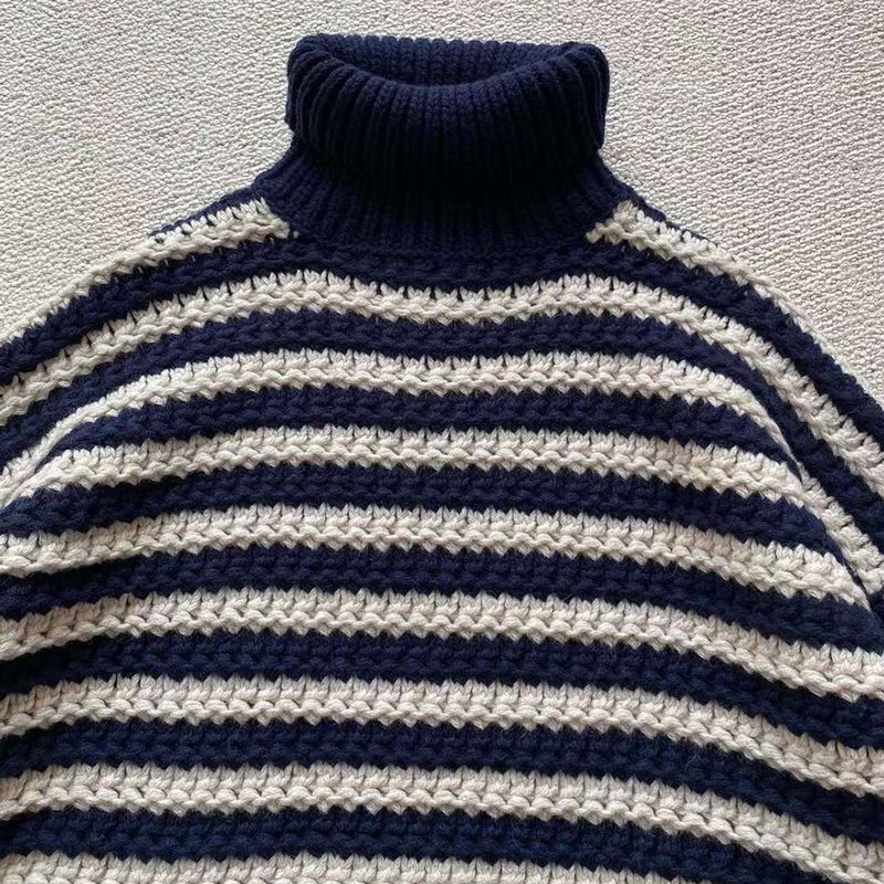 BRUNELLO CUCINELLI Striped wool cashmere and silk blend turtleneck sweater 15 result