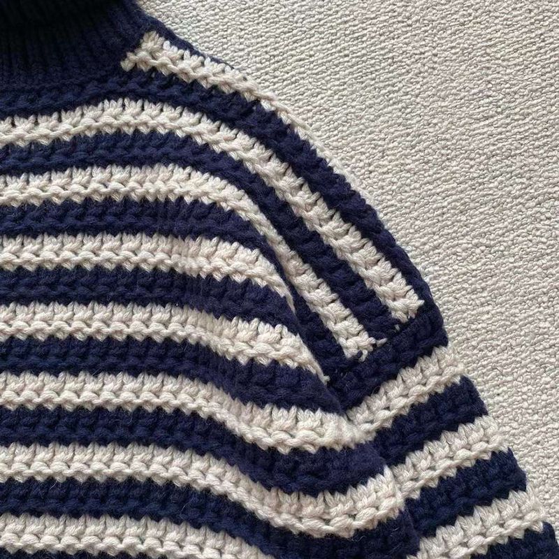 BRUNELLO CUCINELLI Striped wool cashmere and silk blend turtleneck sweater 17 result
