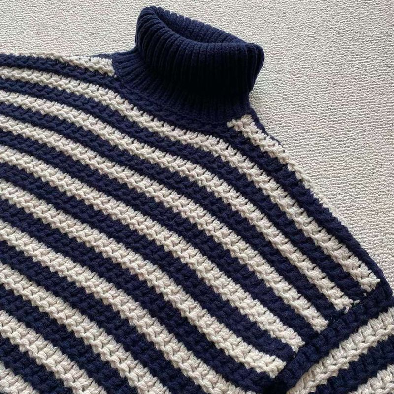BRUNELLO CUCINELLI Striped wool cashmere and silk blend turtleneck sweater 5 result