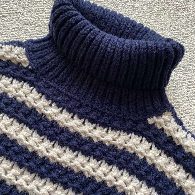 BRUNELLO CUCINELLI Striped wool cashmere and silk blend turtleneck sweater 6 result
