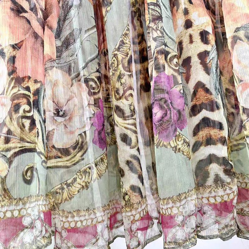 CAMILLA Crystal embellished printed silk crepon maxi dress 14 result