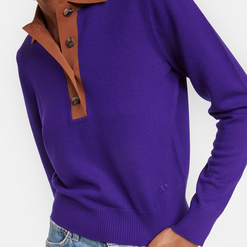 TORY BURCH Wool polo sweater 4 result