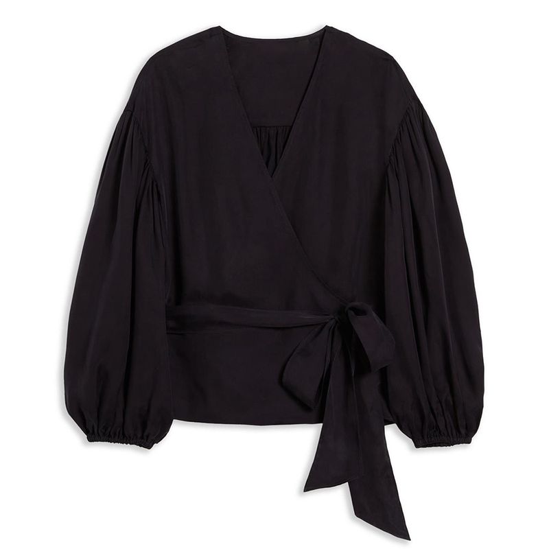Ted Baker Navy Blue Ralda Wrap Top With Blouson Full Sleeve 5 result