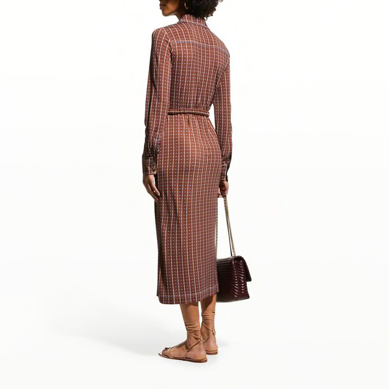 Tory Burch Dotted Windowpane Knit Button Down Dress 3 result