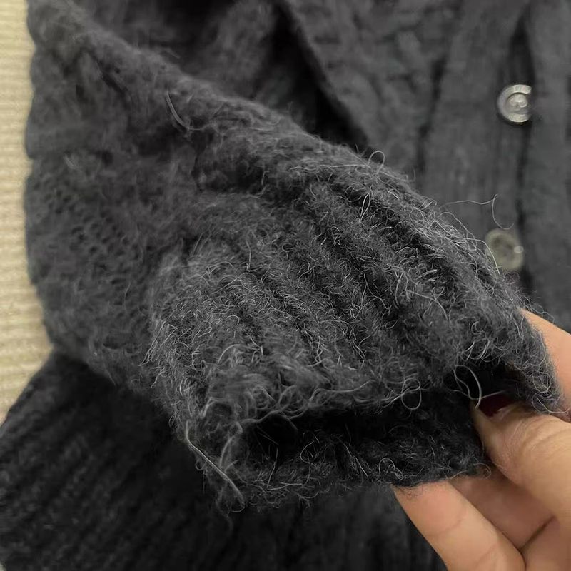 DÔEN Holland cape effect cable knit alpaca blend cardigan 8 result