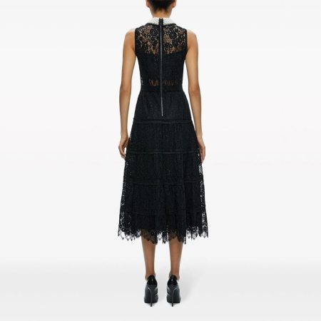 Alice + Olivia Women's Black Anaya Lace Midi Dress 5 result